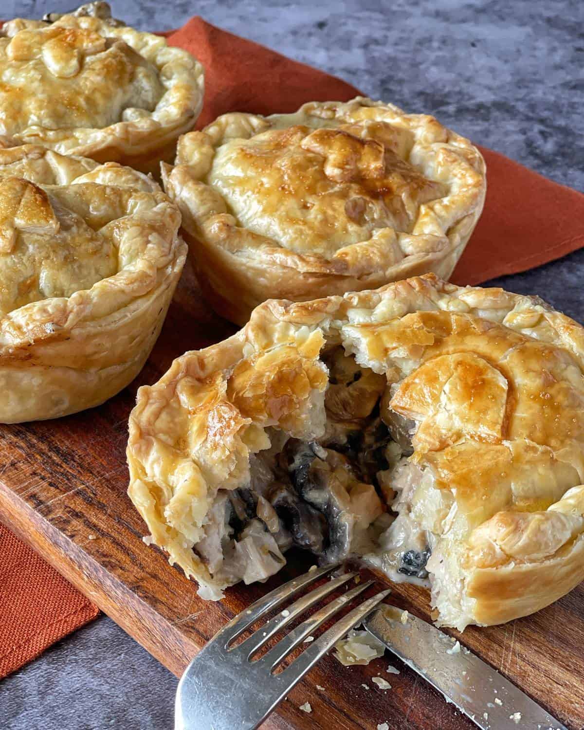 vjcooks chicken and mushroom pies 9